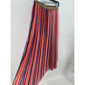 Rainbow Maxi Skirt Womens Small Festival Dopamine Airy Flowy Maximalist Retro